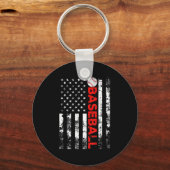 Porte-clés American Flag Baseball Team Cadeau (Recto)