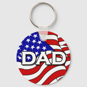Porte-clés American Flag et papa Porte - clé