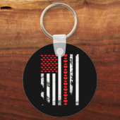 Porte-clés American Flag Patriotic Valentines Day Clic He  (Recto)
