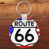 Porte-clés American Flag Route 66 Shield Stars & Stripes (Recto)