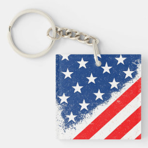 Porte-clés American Flag Shirt USA Patriotique Star Stripes