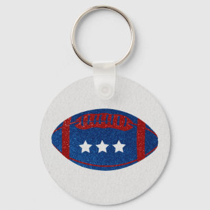 Porte-clés American Football July 4th Glitter