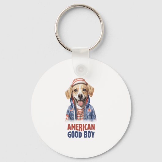 Porte-clés American GoodBoy Dog US Jacket en juillet (Recto)