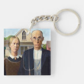Porte-clés American gothique classique peinture Grant Wood (Dos)