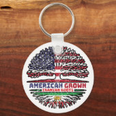 Porte-clés American Grown Iranian Roots – Lion and Sun (Recto)