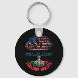 Porte-clés American Grown  Italian Roots USA Flag Venezuela