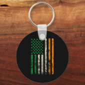 Porte-clés American Ireland Flag Shamrock Irish Patricks Day  (Recto)