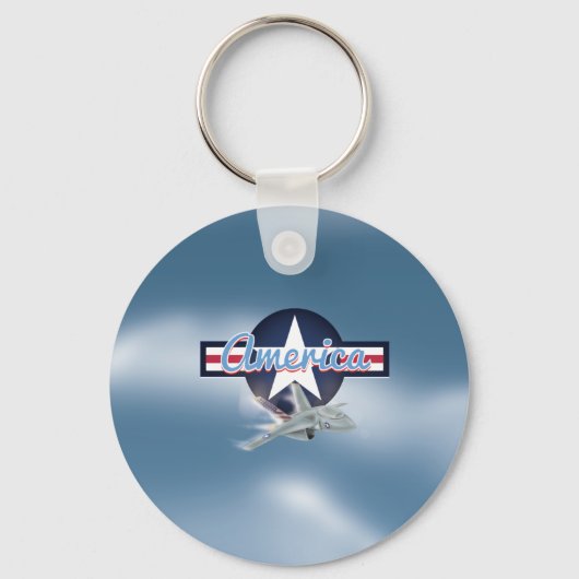 Porte-clés American Jet Air Force (Recto)