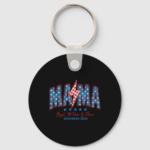 Porte-clés American Mama Rouge Blanc Et Due 4 juillet Pregna