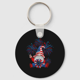 Porte-clés American Patriotic Gnome Usa Independence Day 4e