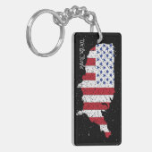 Porte-clés American Peace Flag America State Keychai national (Devant gauche)