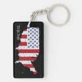 Porte-clés American Peace Flag America State Keychai national (Dos)
