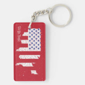Porte-clés American Peace Flag America State National (Dos)