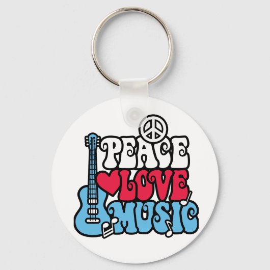 Porte-clés American peace love music (Recto)