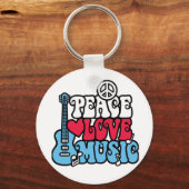 Porte-clés American peace love music (Recto)