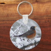 Porte-clés American Robin Bird Keychain (Recto)