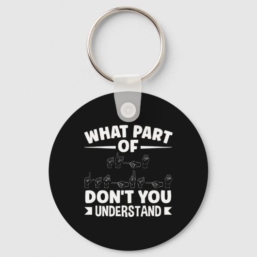 Porte-clés American Sing Language ASL Enseignant ASL Alphabet (Recto)