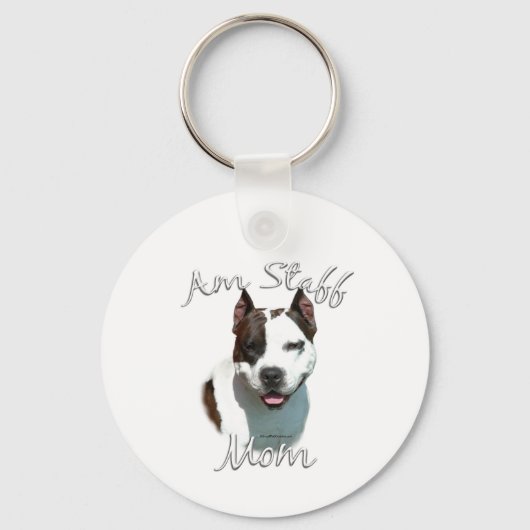 Porte-clés American Staffordshire Terrier Maman 2 (Recto)