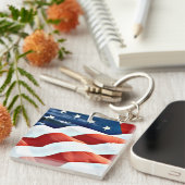 Porte-clés "American Style" Acrylic Keychain (Devant Droit)