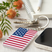 Porte-clés American USA Flag Pride Design-76353 (Devant droit)