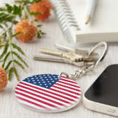 Porte-clés American USA Flag Pride Design-76353 (Devant Droit)