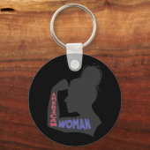 Porte-clés American Woman gris foncé (Recto)