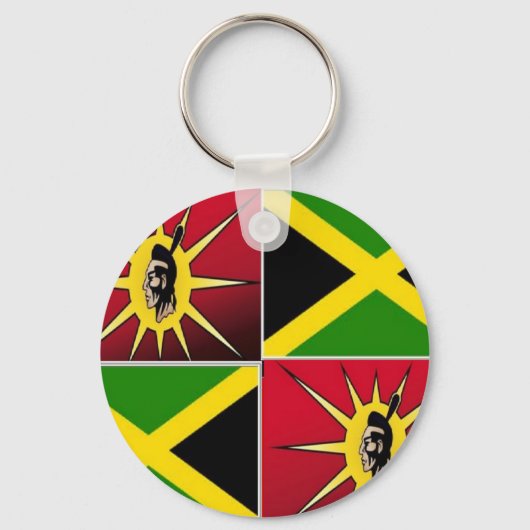 Porte-clés Amérindien et jamaïcain (Recto)