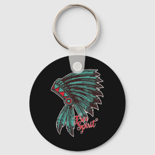 Porte-clés Amérindien Free Spirit Awesome Hallowe