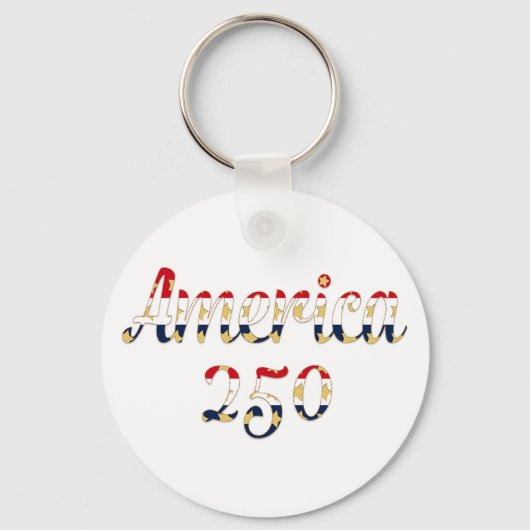 Porte-clés Amérique 250 rouge blanc bleu or (Recto)