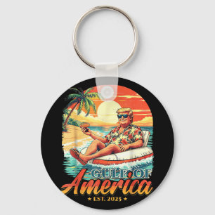 Porte-clés Amérique Golfe Trump 2024 Retro Beach Usa America
