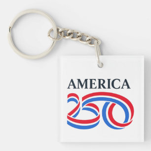 Porte-clés Amérique patriotique 250e anniversaire États-Unis