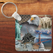 Porte-clés Amérique patriotique MAGA Liberty (Recto)