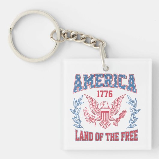 Porte-clés Amérique Terre des Libres (Devant)