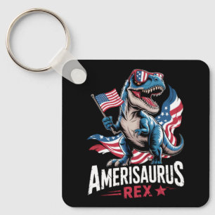 Porte-clés Amerisaurus T Rex Dinosaur 4 juillet États-Unis