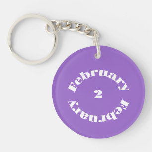 Porte-clés Amethyst Birthstone - Février Porte - clé acryliqu