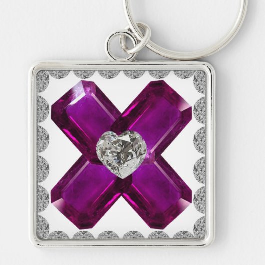 Porte-clés Amethyst Diamond Art, Porte - clé violet (Devant)