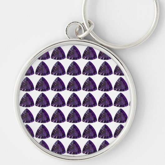 Porte-clés Amethyst Gemstone, Février Birthstone, Purple (Devant)