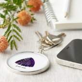 Porte-clés Amethyst Gemstone, Février Birthstone, Purple (Côté)
