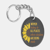 Porte-clés Ami Anniversaire Cadeau Féministe Sunflower Keepsa (Devant gauche)