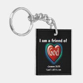 Porte-clés Ami de Dieu Coeur gotGod316.com (Devant gauche)