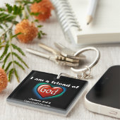 Porte-clés Ami de Dieu Coeur gotGod316.com (Devant Droit)