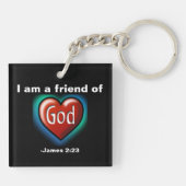 Porte-clés Ami de Dieu Coeur gotGod316.com (Dos)