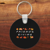 Porte-clés Amical Fall Automne Amis Et Famille Remerciements (Recto)