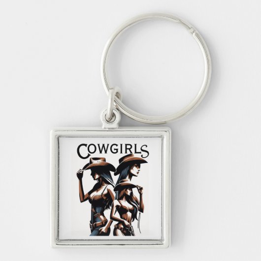 Porte-clés amies cowgirl (Devant)