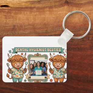 Porte-clés Amies Hygiénistes Dentaires Personnalisées Vache H