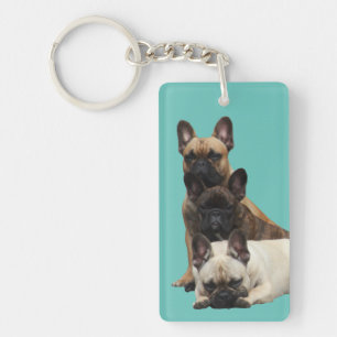 Porte-clés Amis Bouledogues Français French Bulldog