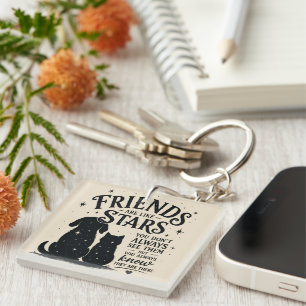 Porte-clés Amis comme des étoiles Chat et chien Inspirationne