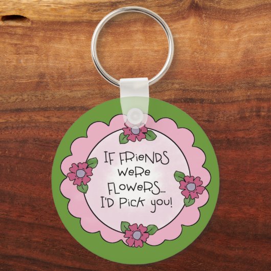 Porte-clés Amis et fleurs (Recto)