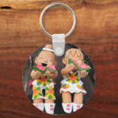 Porte-clés Amis heureux (Recto)