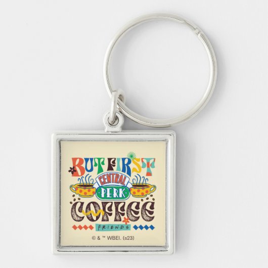 Porte-clés AMIS™ | Mais Premier café Vibrant Graphisme (Devant)